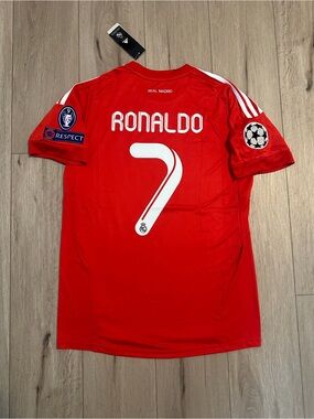 Cristiano Ronaldo Real Madrid Red Soccer Jersey Men size